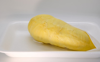 Durian, King of Fruits on white background.