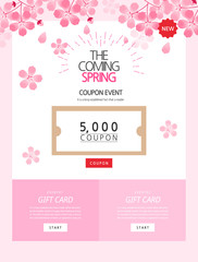 spring, event page, Landing page, coupon design