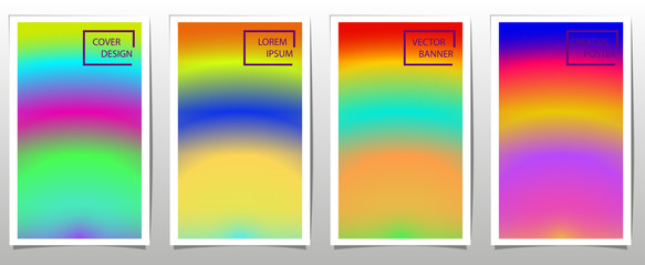 Set of covers, brochure, flyer template design with abstract background