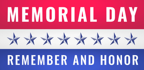 Fototapeta premium Memorial Day USA Greeting Card