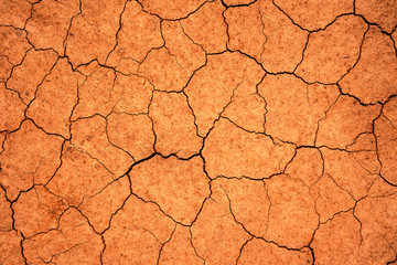 Dried and Cracked ground,Cracked surface,Dry soil in arid areas.