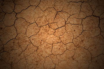 Dried and Cracked ground,Cracked surface,Dry soil in arid areas.