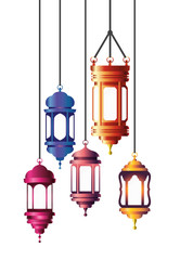 ramadan kareem lantern hanging icon