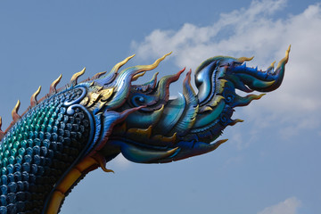 Fototapeta premium Naga statue or the king of the serpent