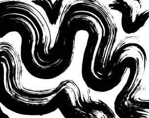 Fototapeta premium Brush grunge pattern. White and black vector.