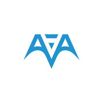vector of letter ava geometric logo