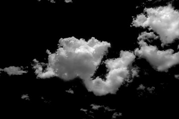 white cloud on black background