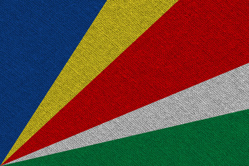 Seychelles fabric flag