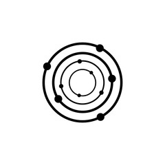 vector of simple circle orbital logo