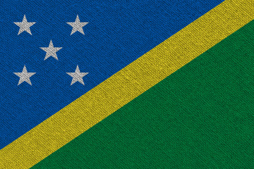 Solomon Islands fabric flag
