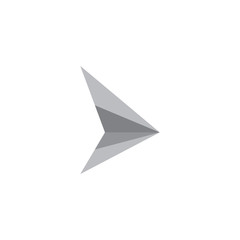 vector of 3d flat arrow logo