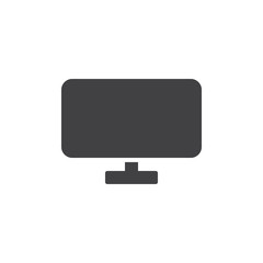 Wide TV display vector icon. filled flat sign for mobile concept and web design. Computer monitor screen glyph icon. Symbol, logo illustration. Pixel perfect vector graphics