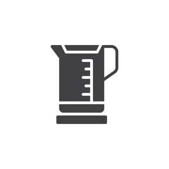 Electric kettle vector icon. filled flat sign for mobile concept and web design. Tea kettle glyph icon. Symbol, logo illustration. Pixel perfect vector graphics