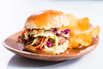 BBQ pulled pork sandwich
