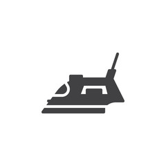 Obraz premium Electric iron vector icon. filled flat sign for mobile concept and web design. Steam iron glyph icon. Symbol, logo illustration. Pixel perfect vector graphics