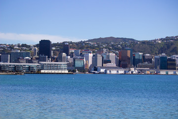 Fototapeta na wymiar View of Wellington Harbor, New Zealand
