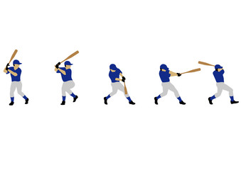 スウィングのモーションイラスト