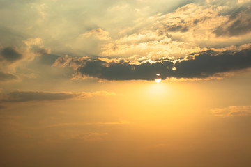 Fototapeta premium Clouds on the sky when the sun goes down