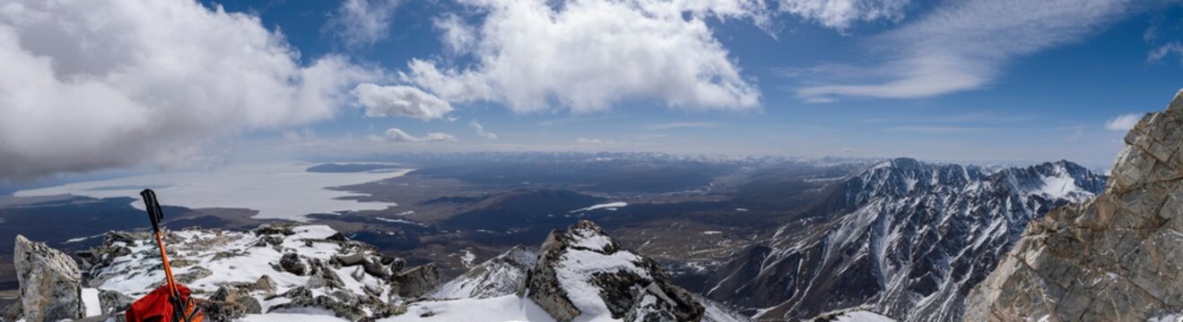 Panorama of mountains near Munku-sardyk