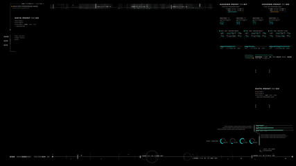Futuristic motion graphic user interface head up display screen blank template with digital data...