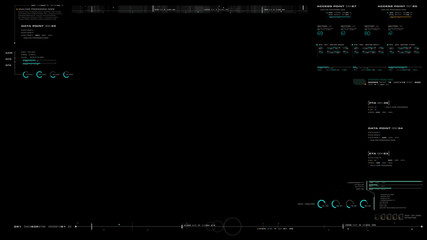 Futuristic motion graphic user interface head up display screen blank template with digital data...