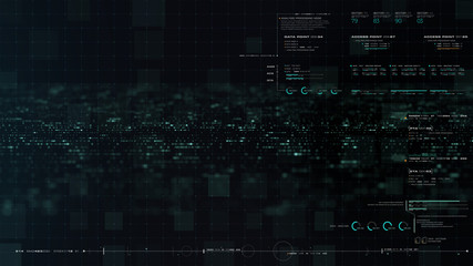 Futuristic motion graphic user interface head up display screen blank template with digital data telemetry information display for digital background graphic overlay