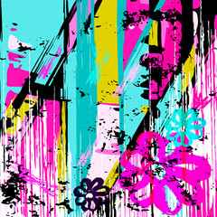 colored abstract pattern graffiti