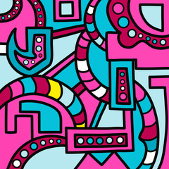 colorful geometric abstract pattern Graffiti