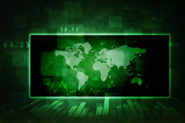 2d illustration world map abstract background