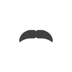 Retro mustache vector icon. filled flat sign for mobile concept and web design. Hair moustache glyph icon. Symbol, logo illustration. Pixel perfect vector graphics