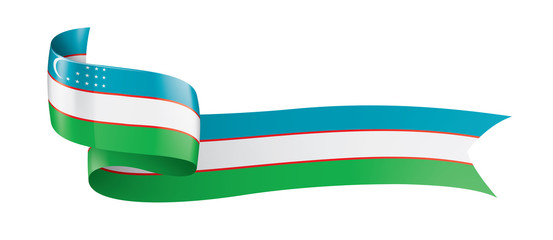 Uzbekistan flag, vector illustration on a white background