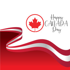 Happy canada day vector template - Vector