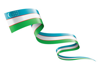 Uzbekistan flag, vector illustration on a white background