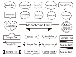 吹き出しと見出しの飾り素材