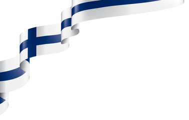 Finland flag, vector illustration on a white background
