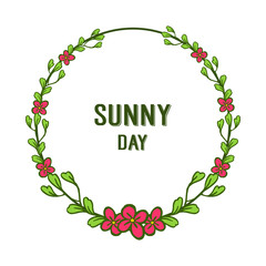 Vector illustration drawing sunny day for design flower frame