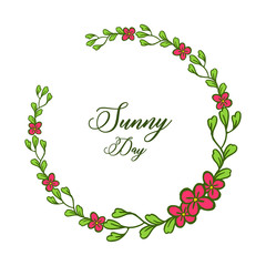 Vector illustration drawing sunny day for design flower frame