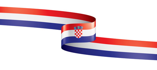 Croatia flag, vector illustration on a white background