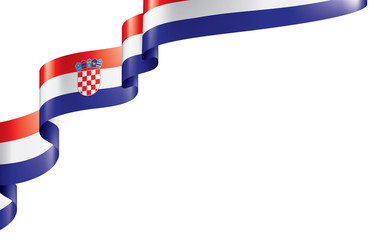 Obraz premium Croatia flag, vector illustration on a white background