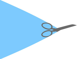 紙を切るハサミ