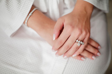 Bridal Ring, White Wedding, Diamond Ring