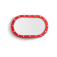 Obraz premium Vector light bulb red vintage retro frame