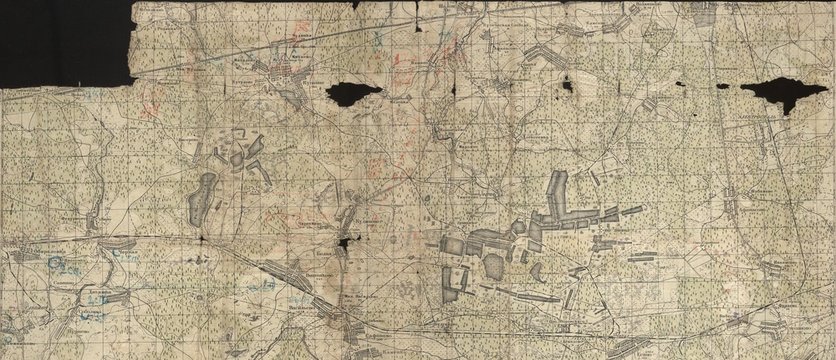 Soviet topographic military map of WW2