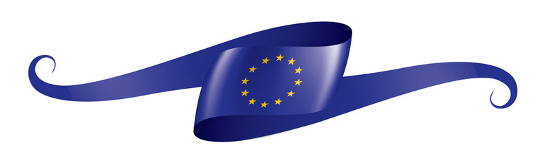 European union flag, vector illustration on a white background