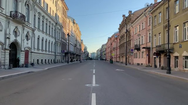 riding on the street of St. Petersburg