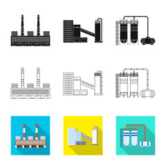 Obraz premium Vector illustration of production and structure sign. Set of production and technology vector icon for stock.