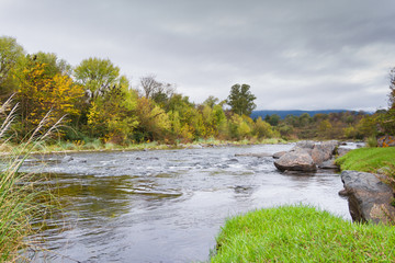 river landscape in autumn in the mountains of Cordoba Argentina