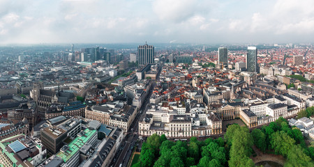 Obraz premium Aerial view of central Brussels, Belgium