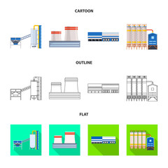 Vector design of production and structure icon. Collection of production and technology stock symbol for web.
