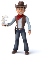 Fun Cowboy - 3D Illustration